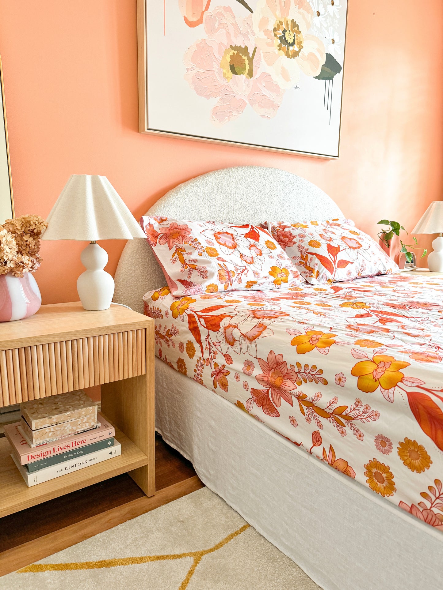 Autumn Grace Bedsheet Set in : Creamy Linen