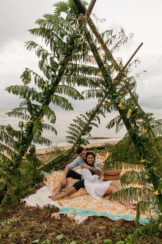 Boho beach wedding teepee inspo with photographer - The Seitter Woodhouse