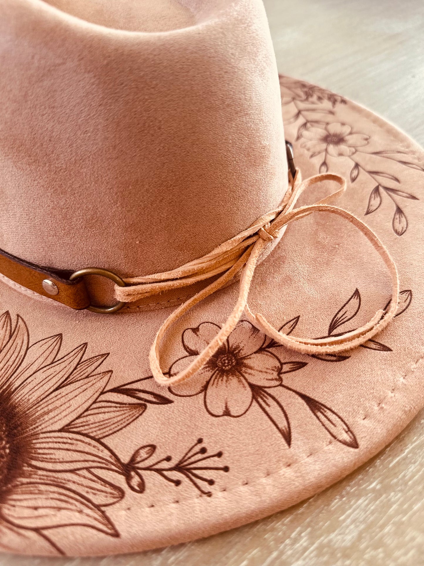 Purple Chalcedony + Amethyst Leather Hat Band