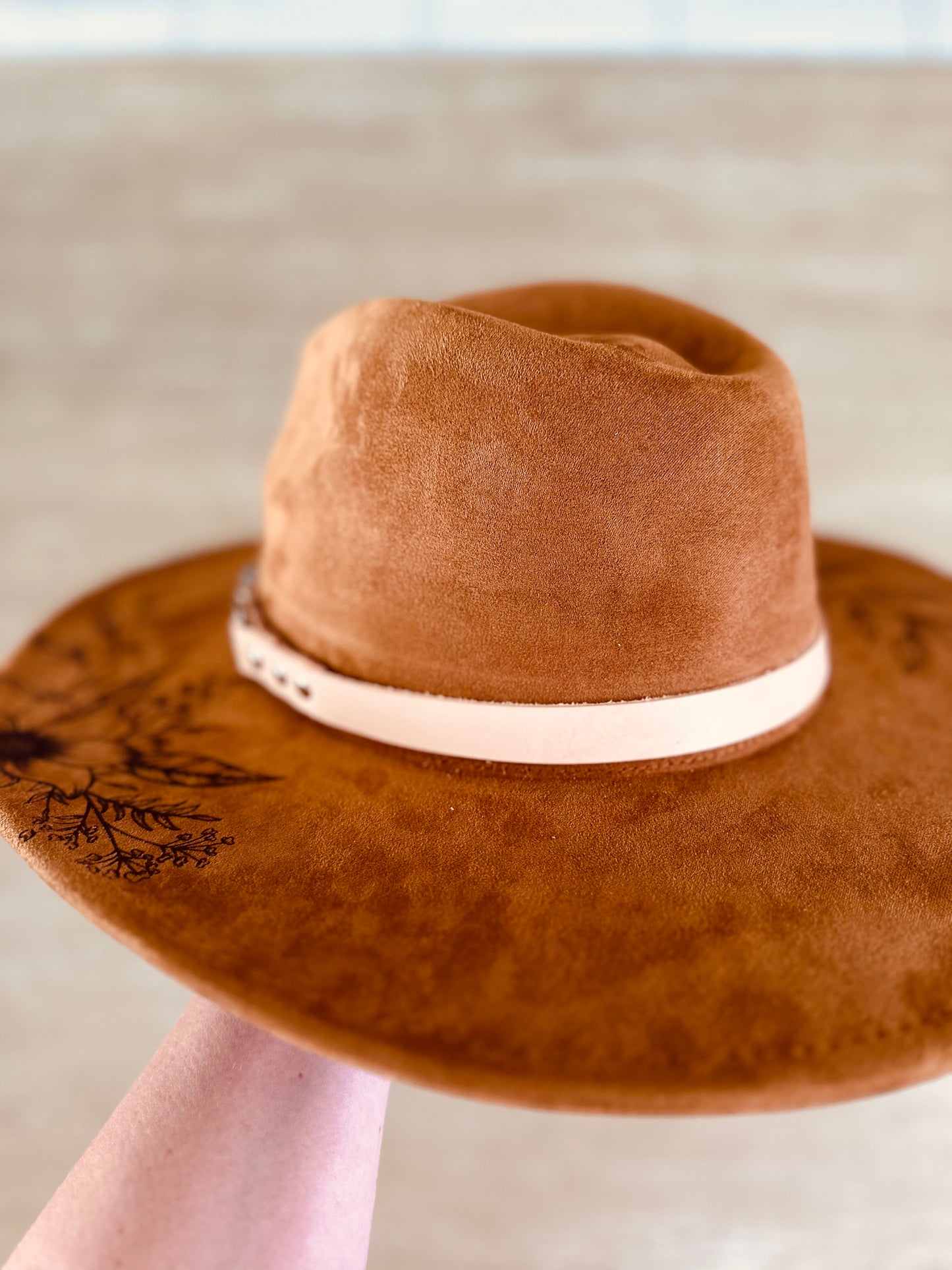 African Turquoise Leather Hat Band