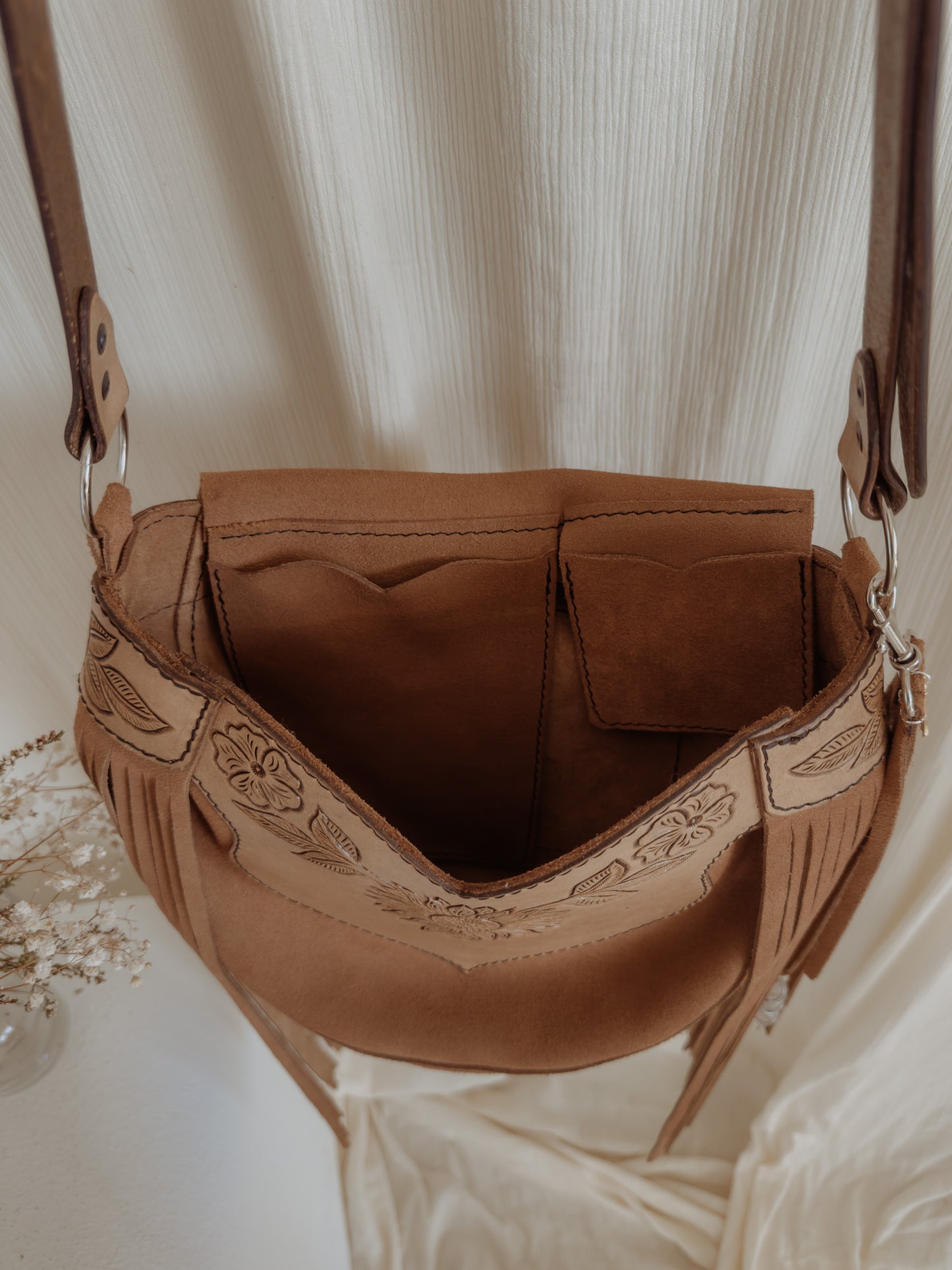 Tierra Sol Crossbody Bag: Butterflies & Labradorite