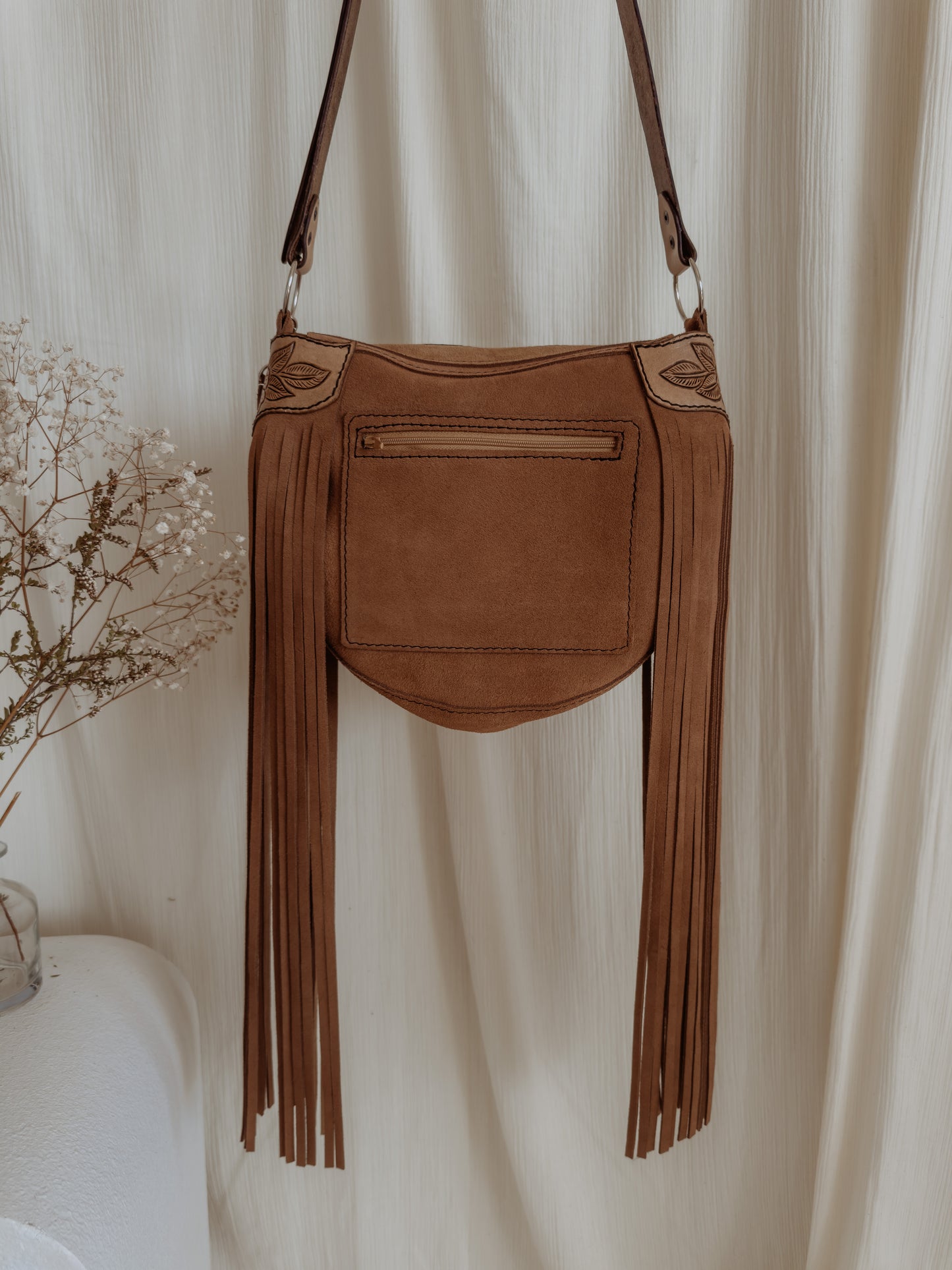 Tierra Sol Crossbody Bag: Butterflies & Labradorite