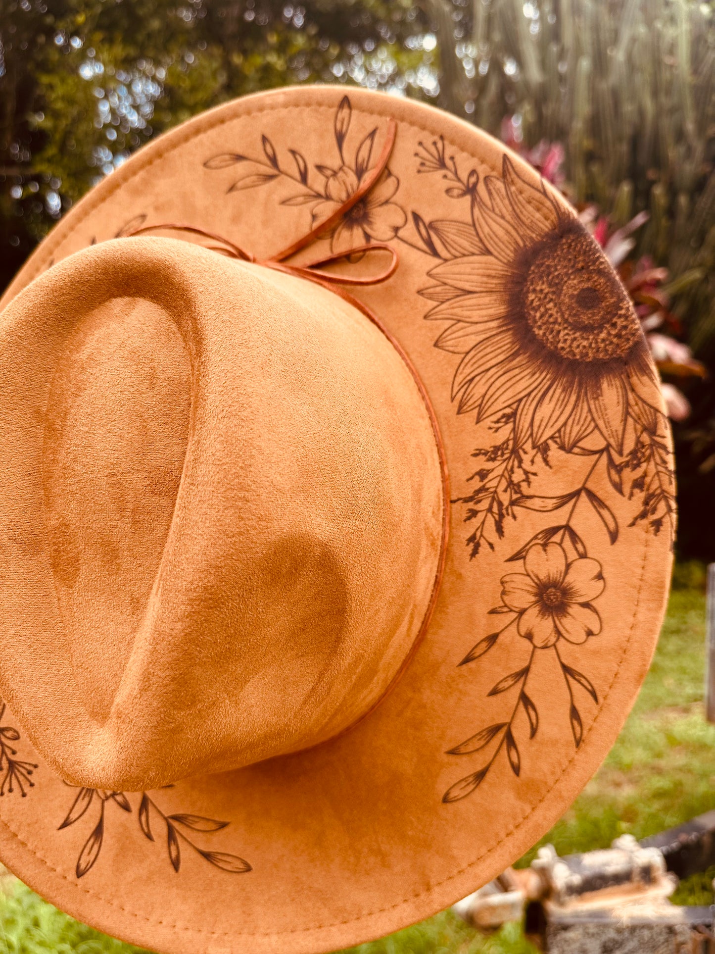 The Butterfly Grove Hat in full Bloom - Caramel