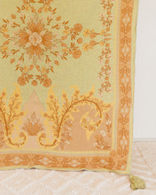 Load image into Gallery viewer, Oceania Throw Rug in Mint Green &amp; Marigold Orange

