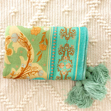 Load image into Gallery viewer, Oceania Throw Rug in Summer Green &amp; Sea Blue
