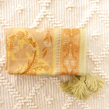 Load image into Gallery viewer, Oceania Throw Rug in Mint Green &amp; Marigold Orange
