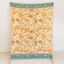 Load image into Gallery viewer, Seashell Throw Rug in Turquoise Blue &amp; Sandy beige
